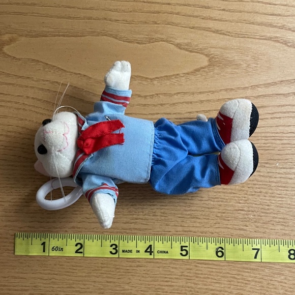 Vintage Stuart Little Plush Clip-On Backpack Keychain Sailor Suit w Sneakers 7” - Picture 6 of 7